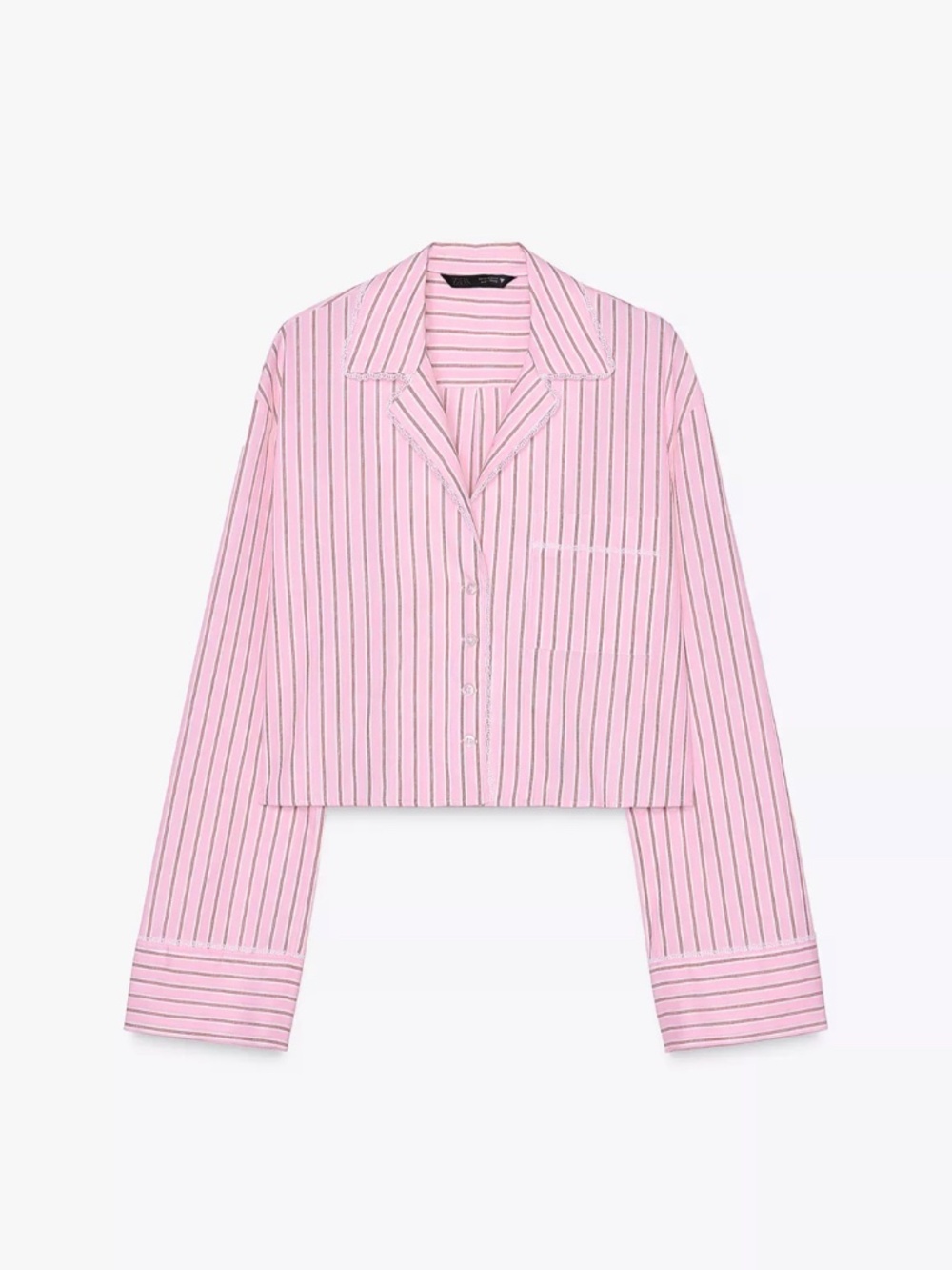 Zara cropped collared shirt